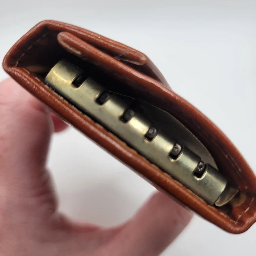 VTG Dior Key Holder Wallet | Brown Cowhide, Gold Logo - Picture 3 of 14